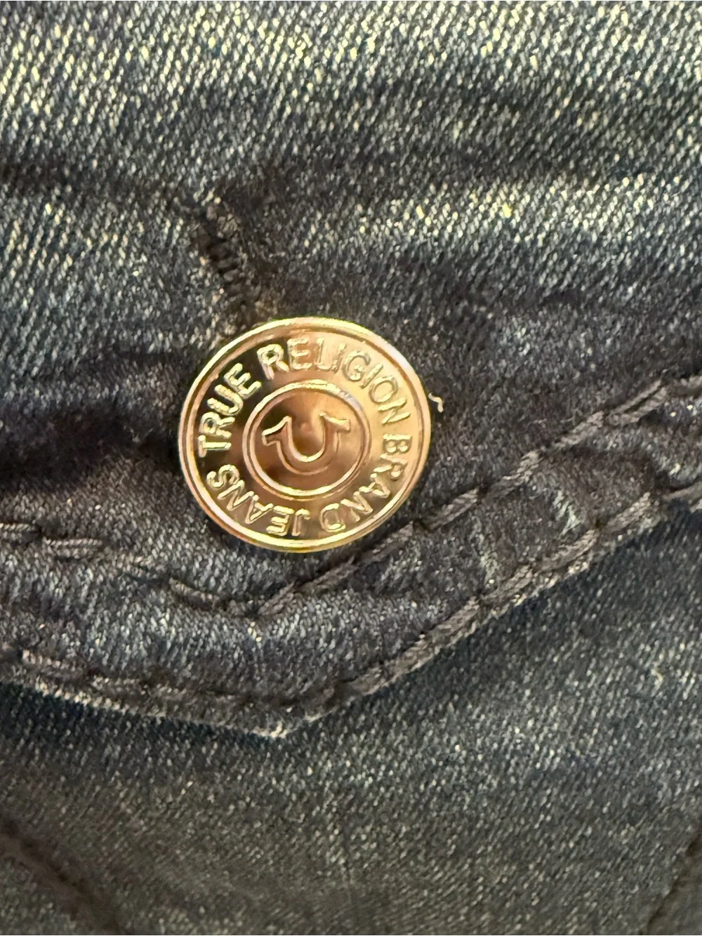 True Religion Men's Dark Blue Relaxed Slim Fit Jeans